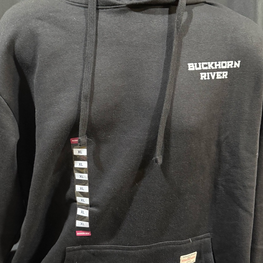 Buckhorn Hoodie with Deer Skull and Flag Design- Size:XL - Picture 3 of 7